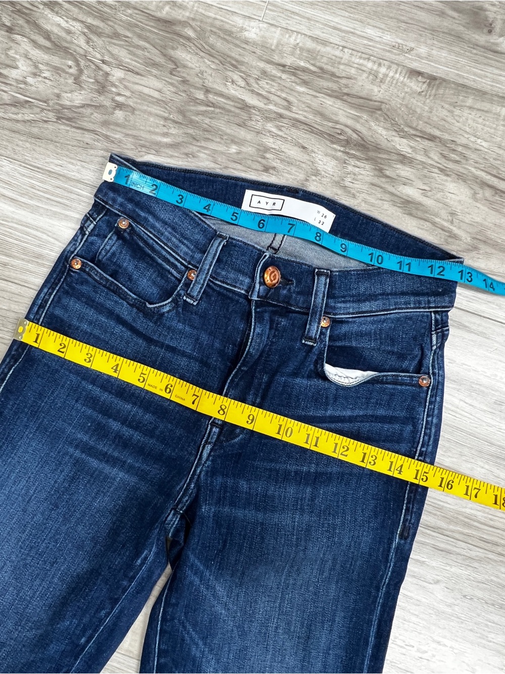 AYR The Chiller Skinny Jeans in Sunrise Blue Size 26 - Picture 9 of 15